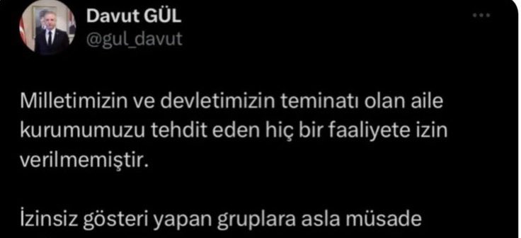 BRAVO….
İstanbul Valisi Davut Gül L*BT yürüyüşünü yasakladı.
Hayvandan insana dönen yoktur ama,
insandan hayvana dönen çoktur…Necip Fazıl 
 
#TabelaPartisi