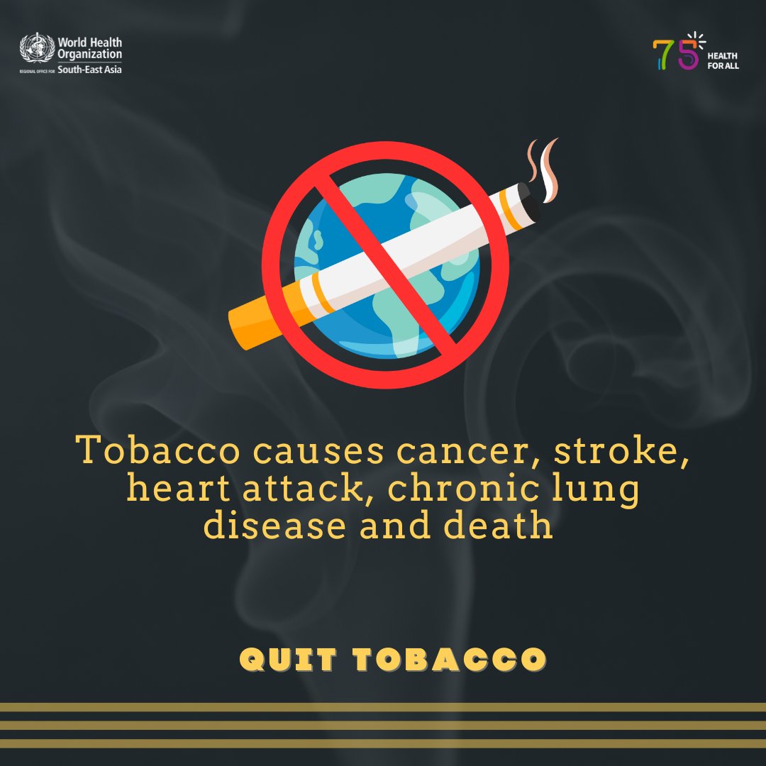 WHO Malaysia, Brunei Darussalam & Singapore on Twitter "Tobacco can