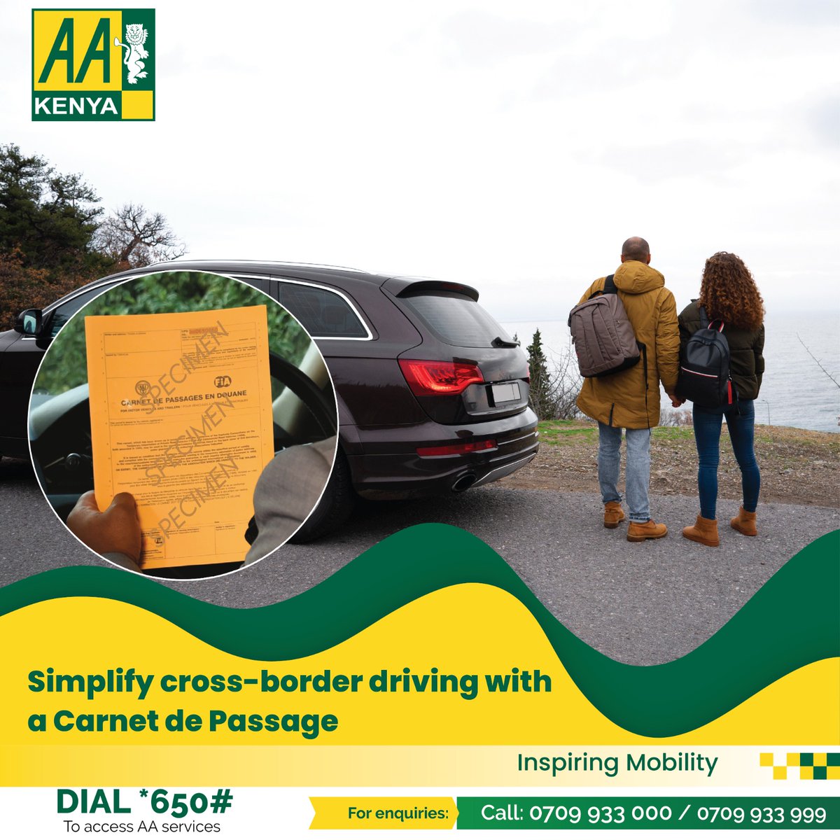 Ready to navigate international roads? AA Kenya provides a Carnet de Passage that allows you to easily drive across borders. Get yours today by visiting any of our branches countrywide or calling us on 0709933000 for more information.
#AAKenyacares #Carnet #InspiringMobility