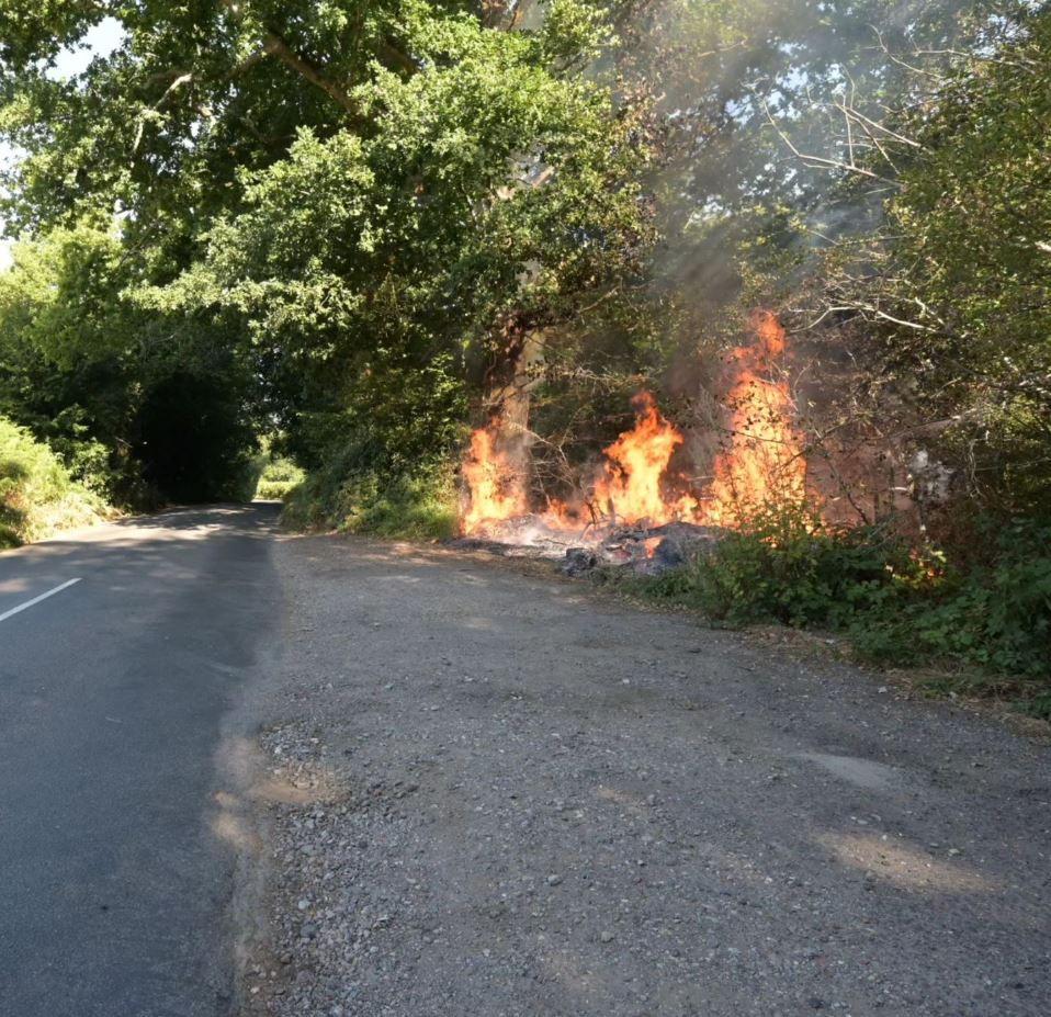 uknationalparks's tweet photo. This weekend will be another hot one, and areas across the UK are at risk of wildfires. You can do your part and protect nature and wildlife by following these simple steps.

🔥NO BBQs or Fires.
🚭NO discarded cigarettes.
🚯NO littering.
☎️CALL 999 if you discover a fire. https://t.co/YFnO7P5Tm0