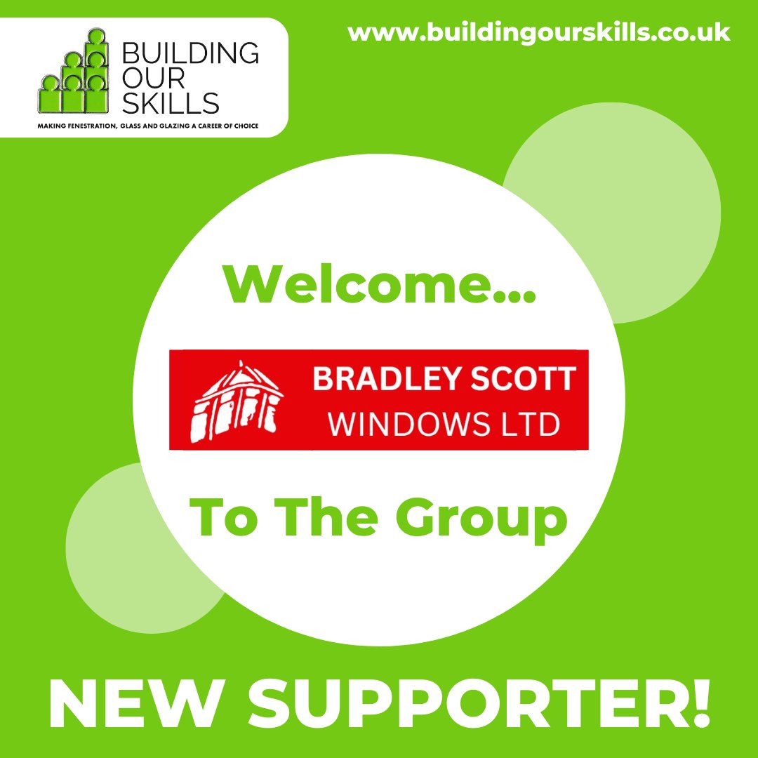 We would like to welcome a new #supporter of #BuildingOurSkills, <a href="/BradleyScottWin/">BradleyScottWindows</a>! 

They have been designing and installing high quality #windows, #doors and #conservatories for customers for over 20 years.

Learn more about our new supporter...
bradleyscottwindows.co.uk