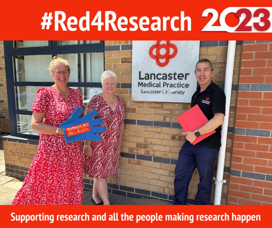 This #Red4Research day, our research team are wearing red to demonstrate their support for those participating in, undertaking &amp; supporting research.

Research professionals &amp; patients work together to enhance knowledge of how to treat conditions - people make research happen!