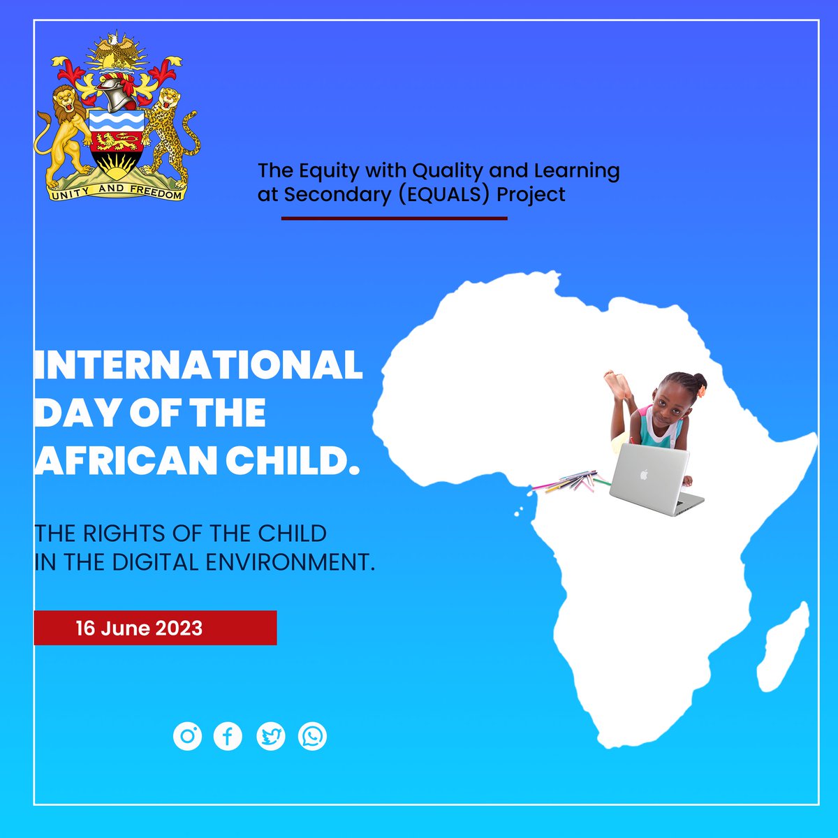 EqualsMalawi's tweet photo. Happy Day of the African Child! https://t.co/0xvsH3h3mL