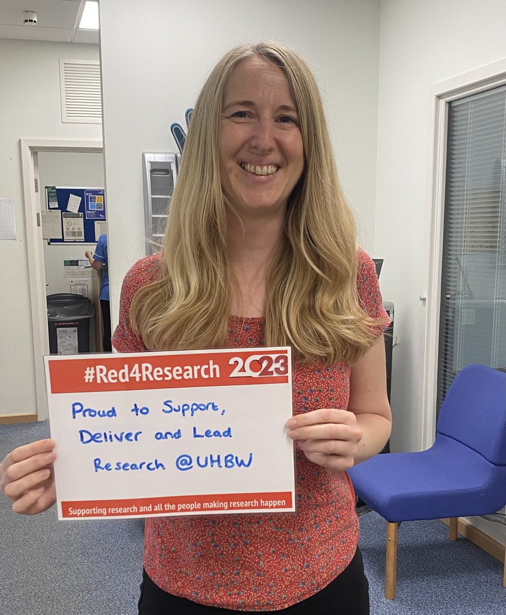 Today is #Red4Research day! I’m wearing red in support of all of those participating in or delivering research #UHBWResearch