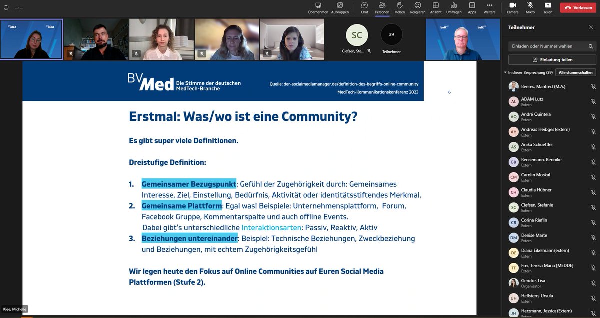 MCBeeres's tweet photo. Community Management: das ist das Schwerpunktthema unserer heutigen MedTech-Kommunikationskonferenz #medtechkk der @BVMed-Akademie. Viele Praxistipps und Cases von unseren Expertinnen Michelle und Lena. Programm: https://t.co/8R1mcj65Ua https://t.co/nmLErrhYas