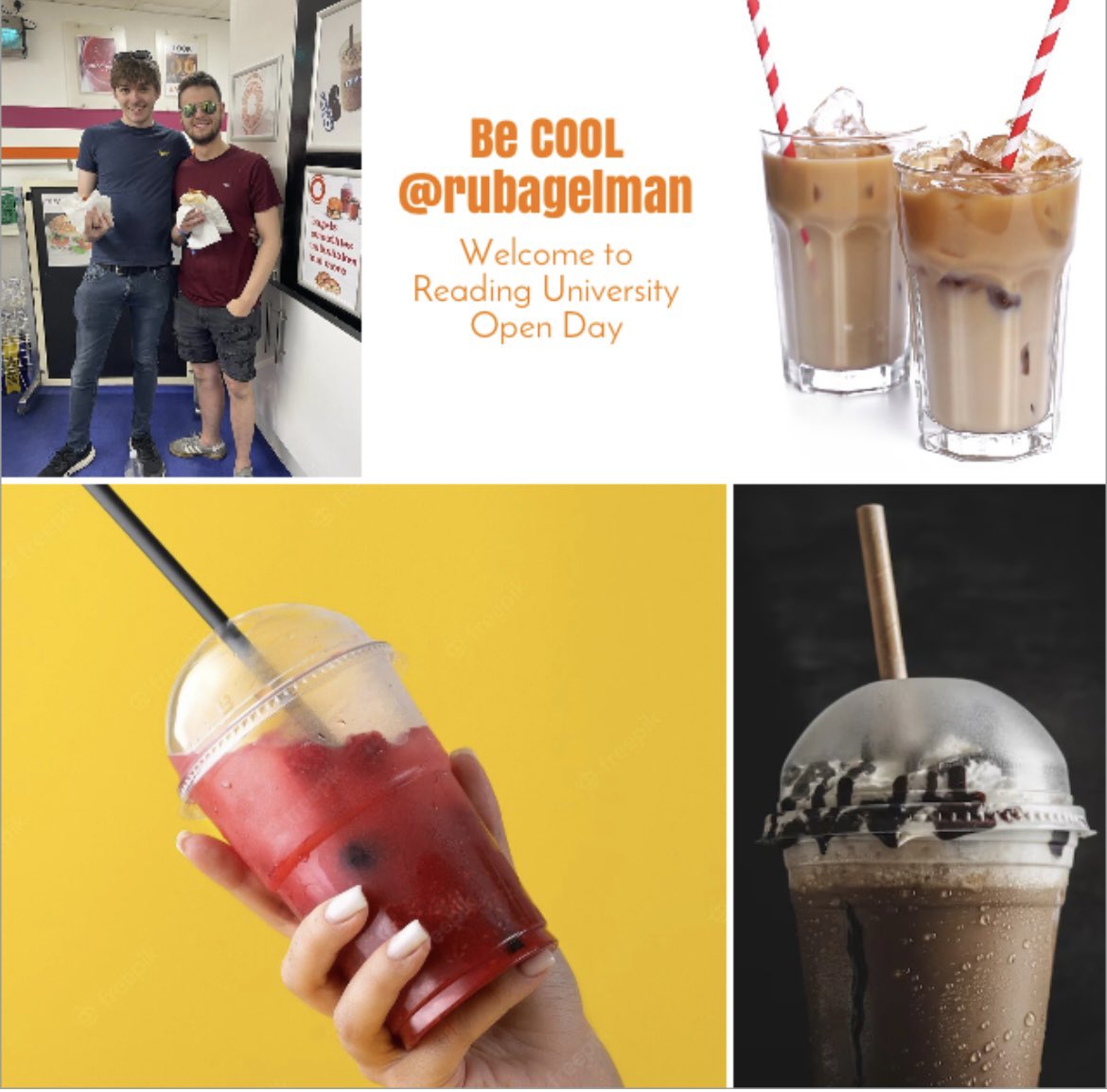 A Big Shout Out to everyone at The University of Reading Open Day. Welcome &amp; enjoy. #bagels #shakes #smoothies <a href="/ReadingUniSU/">Reading Students’ Union</a> <a href="/UniofReading/">Uni of Reading</a> <a href="/icmacentre/">ICMA Centre</a> <a href="/HenleyBSchool/">Henley Business School</a>