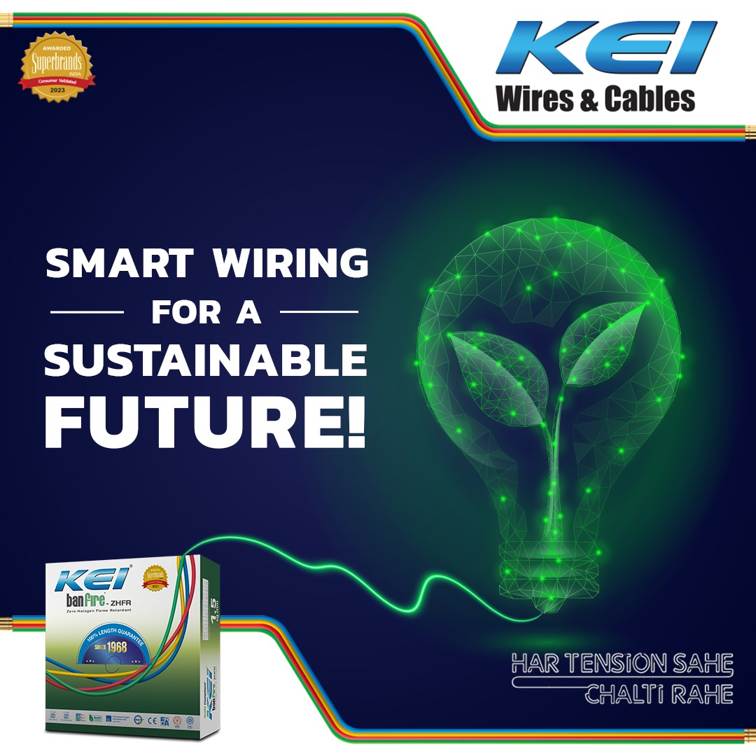 Embrace sustainable living with KEI Wires, an environmentally friendly wire for your homes.
#KEI #KEIWires #SustainableFuture #Sustainability #EcoFriendly #KEIWiresandCables #GreenerIndia #EnvironmentFriendly