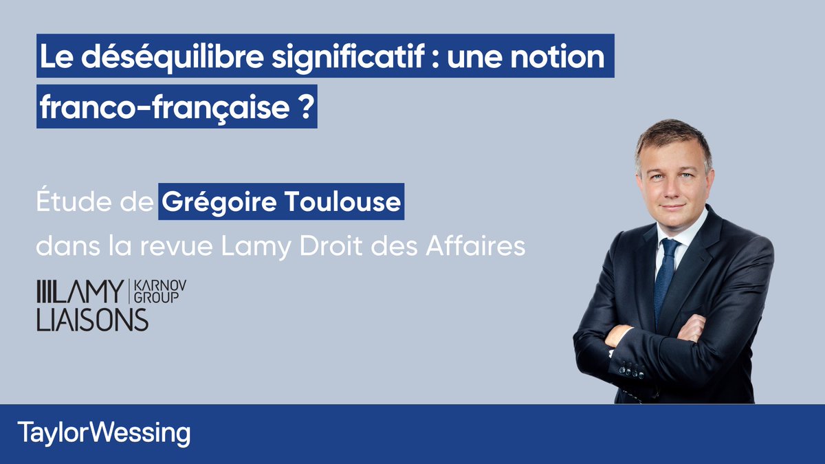 Grégoire Toulouse est intervenu lors du colloque à la Cour de cassation sur le thème du Déséquilibre significatif en franchise. Etude que l'on retrouve dans le numéro spécial de la RLDA consacré aux actes de ce Colloque. 
#franchise #droitdesaffaires #déséquilibresignificatif