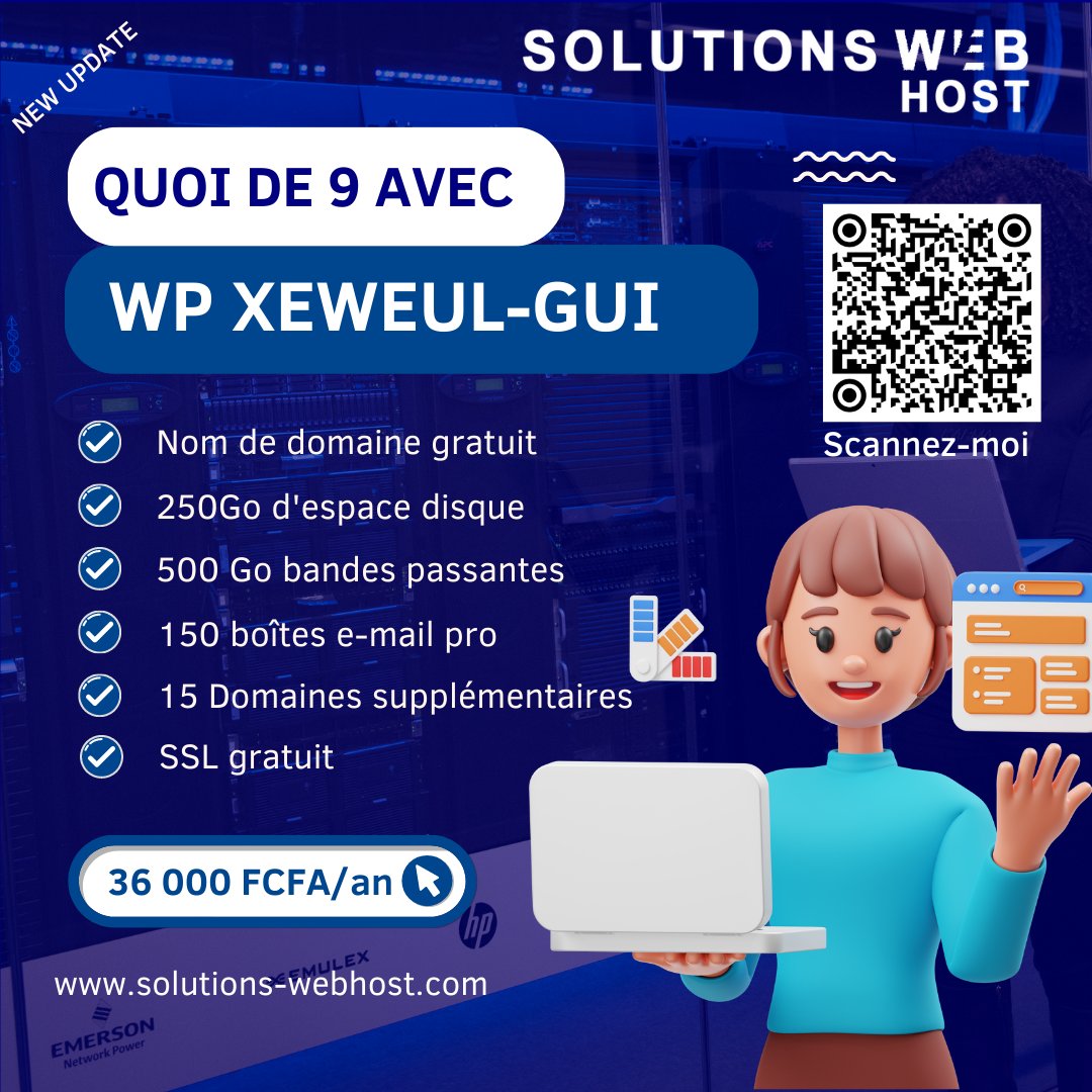 solutionswebco1's tweet photo. NEW UPDATE
📣 Nouvelle mise à jour sur nos plans d'hébergement web. Nous avons augmenté le quota disc, pas le prix ! 💪💰✨
🔥 Plus d'espace pour vos projets en ligne, sans vous ruiner ! Profitez de notre offre exclusive dès aujourd'hui. 😍
#HébergementWeb #Hébergement #MiseÀJour https://t.co/uQ3DqIcT9A