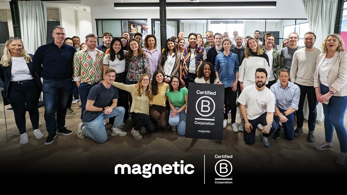 ⭐️ It’s official. Magnetic is now a B Corp! ⭐️ 

We’re proud that we’re the biggest independent #innovation company to attain #bcorp status. We’re excited to be joining a 1300+ community of like-minded UK businesses dedicated to building a better #future. lnkd.in/eTy3fE6q