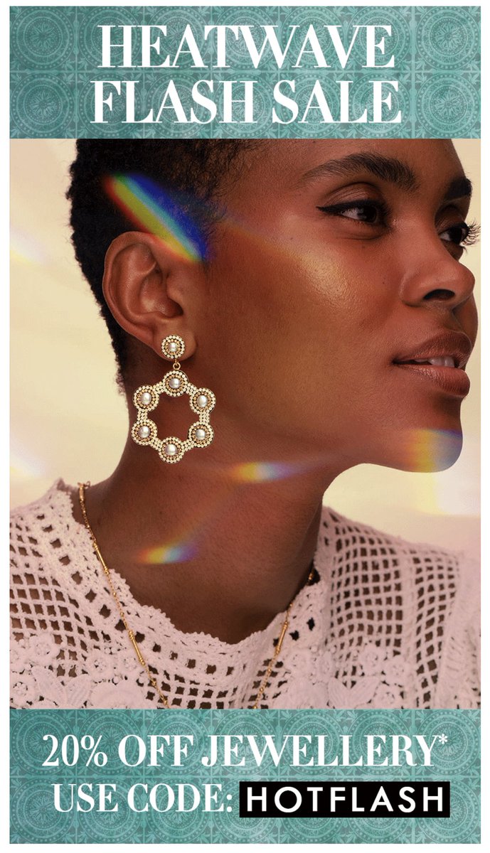 Feeling the HEAT 🔥 use code HOTFLASH at checkout for 20% off (almost) everything in our #flashsale Shop Now: sorujewellery.com/collections/ju… #jewellery #jewelry
