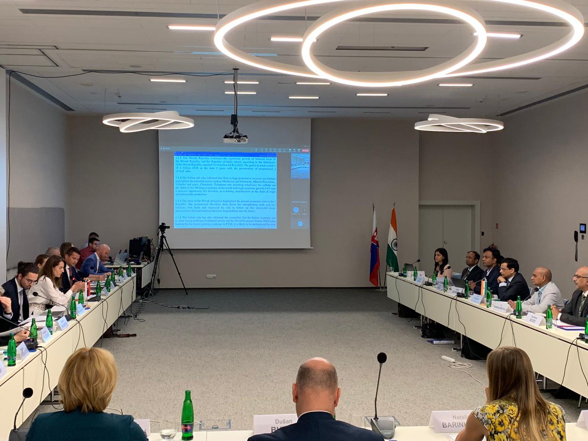 SlovakiainIndia's tweet image. 11th Slovak-Indian Joint Commission for Economic cooperation was held on 14-15 June 2023 in #Bratislava. Great step, focusing for #intensification of Indo-Slovak #bilateral relations in all areas of mutual #cooperation.