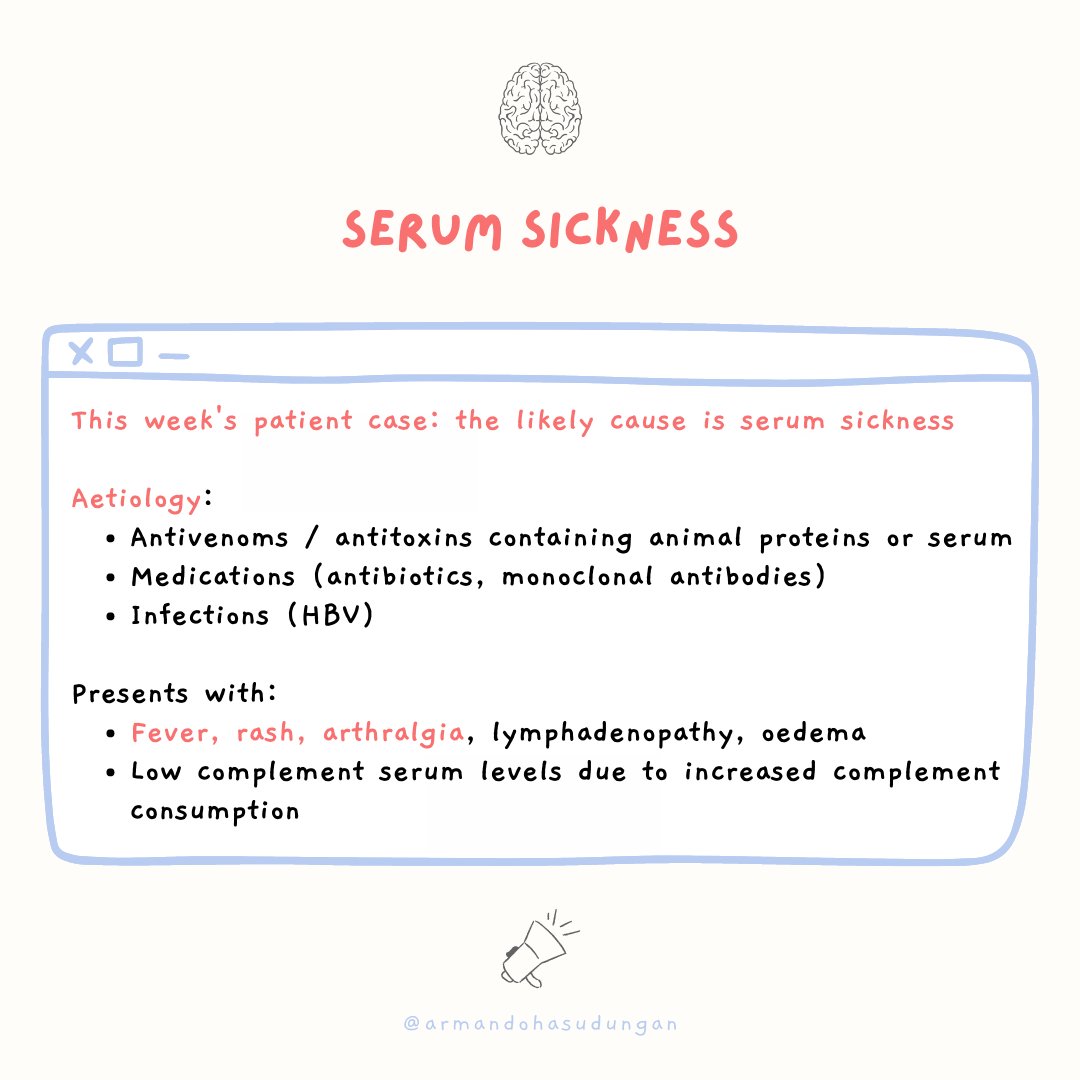 armandohasudung's tweet photo. Type III hypersensitivity also known as an immune complex hypersensitivity reaction.
Watch the video here: https://t.co/Ph5YPDfgcv
#hypersensitivityreaction #immunology #serumsickness #medicalcommunication #armandohasudungan #medicaleducation #medicalillustration #medicalnotes https://t.co/wrRsnjWCVH
