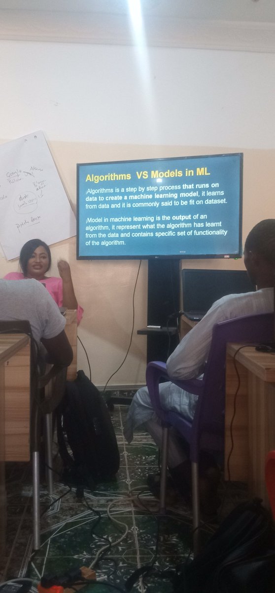 #Code_plateau Machine Learning Great presentation @favourabah7 
@emmychesh17 
@NanleEmmanuel 
@MercyOlokpo 
@Princeponfa