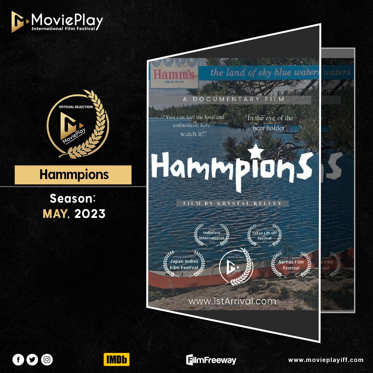 MoviePlayIFF's tweet image. Felicitations Krystal Kelley!

Proudly Presenting our Official Selection of May, 2023 Edition.

#movieplay #officialselection #shortdocumentary