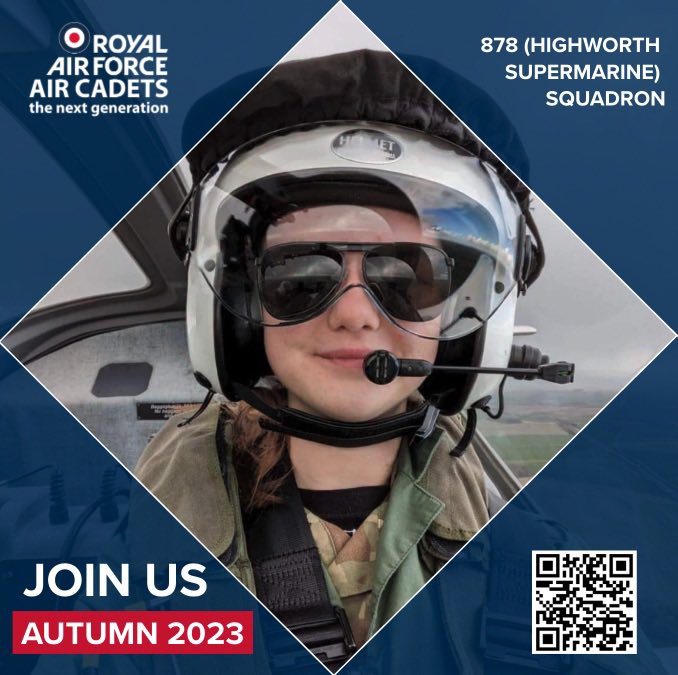 878Highworth's tweet photo. 8️⃣7️⃣8️⃣ Sqn are now taking names for our Autumn 2023 recruitment! Want to join us? Follow the link or scan the QR code to get your name on our waiting list!

https://t.co/IMMazhTZdV 

#joinus #whatwedo #noordinaryhobby #aircadets #ventureadventure #flying #gliding https://t.co/UaPqv1q9Ae
