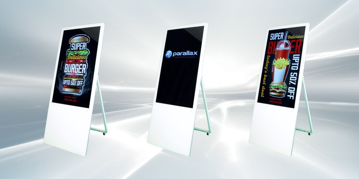 ParallaxDigTech's tweet image. That Friday Feeling!! - new product release - 43" A-Board Digital Display models - choice of Android RK3288 / Android RK3399 / Scala L Player / Scala R Player embedded player systems - 4g and touch options available - other colour options available #dooh #DigitalMarketing
