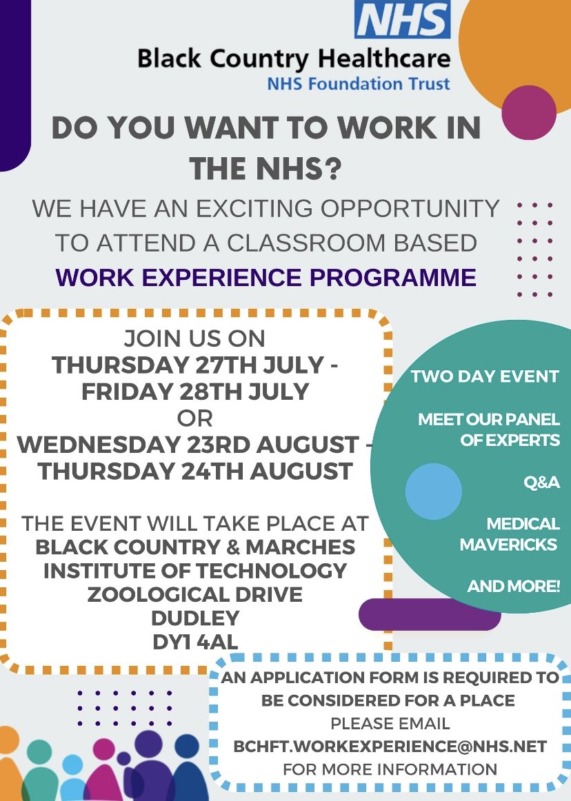 Laura Bustin (@laurabustin) on Twitter photo There is still time to get your application in for our summer work experience programmes which are back this year! <a href="/BlackCountryNHS/">BCHFT - Black Country Healthcare Foundation Trust</a> #NHSCareers #GetInGetOnGoFar ⭐️⭐️⭐️ There is still time to get your application in for our summer work experience programmes which are back this year! <a href="/BlackCountryNHS/">BCHFT - Black Country Healthcare Foundation Trust</a> #NHSCareers #GetInGetOnGoFar ⭐️⭐️⭐️