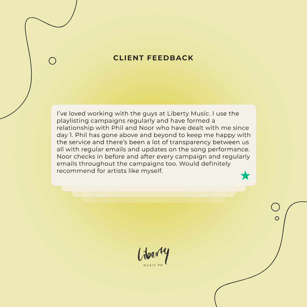 Another great piece of feedback from a Liberty Music PR Client! Thank you 🫶🏼⁠ ⁠ ⁠ #libertymusicpr #feedback #clientreview