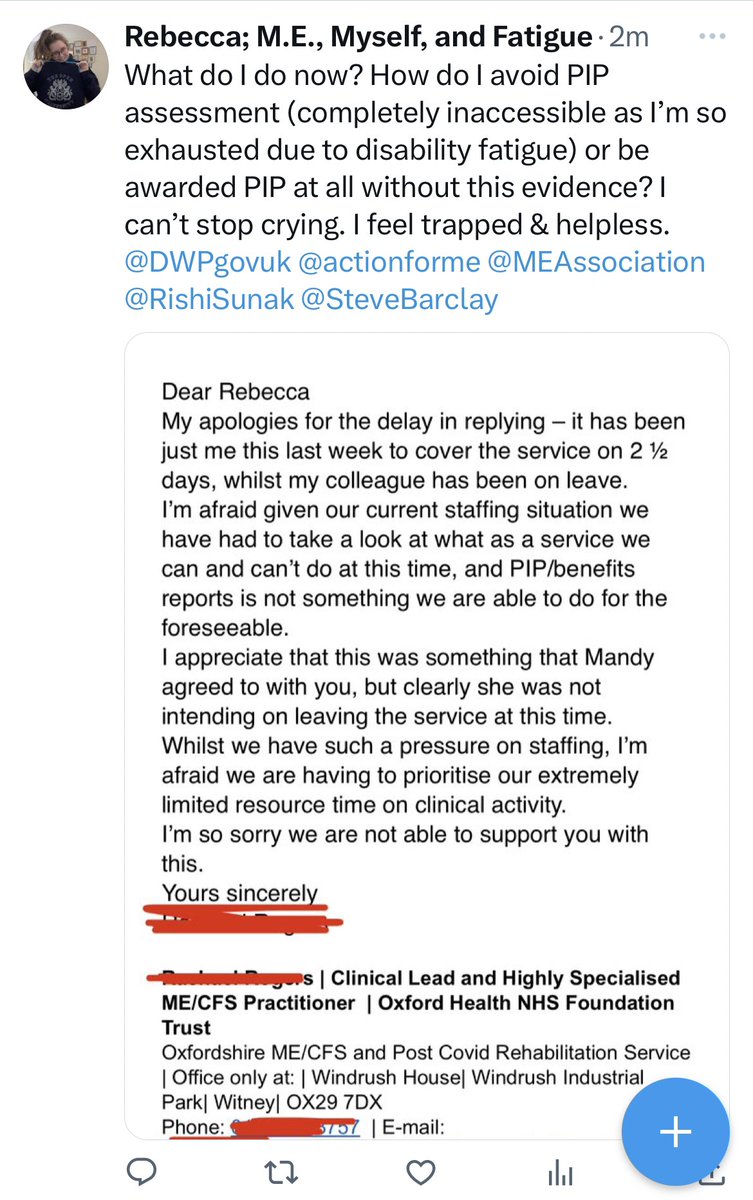 @TheLastLeg is it okay that you need to have evidence for PIP, but NHS specialists can decline giving it to you as they’re too busy? I’m trapped and helpless! #disabled #disability