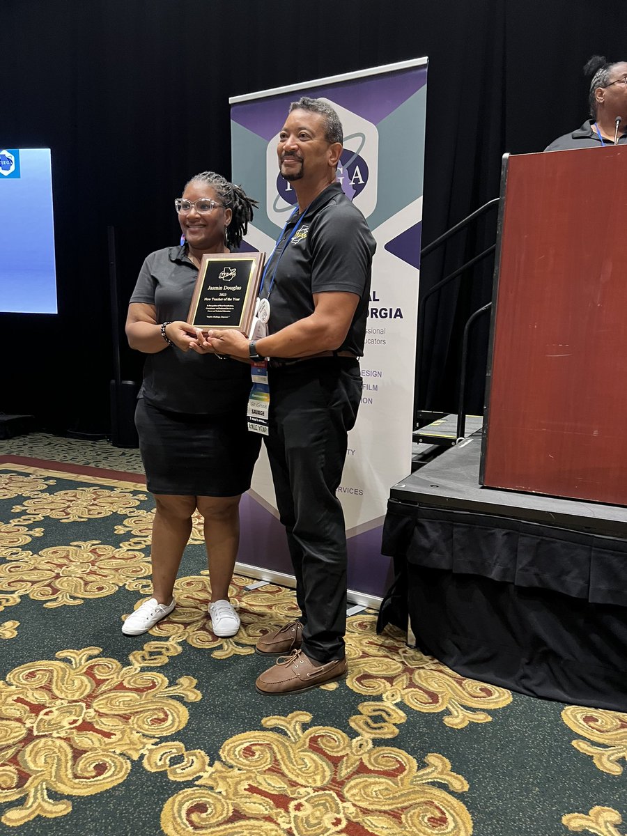 DecuirDr's tweet image. Jasmin Douglas is the TIEGA New Teacher of the Year @McEachernHigh @CobbSchools @CobbCtae @ALDCobb  
#CTAEdelivers #doingdriveslearning