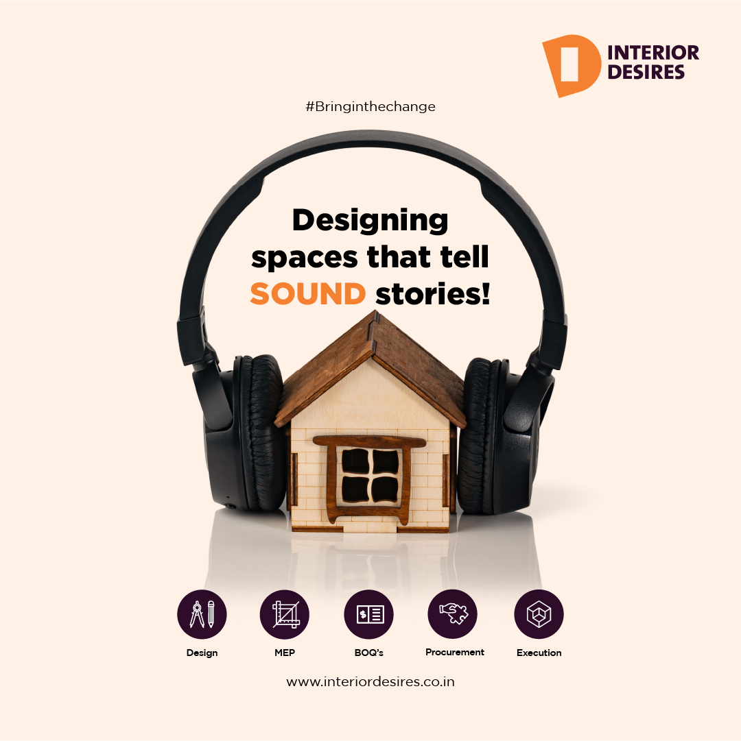 At Interior Desires, we provide exclusive and high-tech acoustic solutions that make your space tell different stories.

#InteriorDesires #InteriorSolutions #AcousticSolutions #SoundStories #SoundProofing #SoundQuality #BuildandDesign #InteriorDesigns #Execution #HomeSoltuions