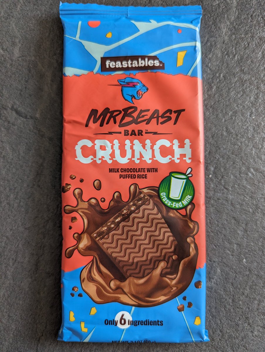 Had @MrBeast bar @Feastables in UK..#fantastic taste and awesome  crunch...loved the #flavour of #crunch in every bite #worththewait #tastychocolate #crunchfeastables