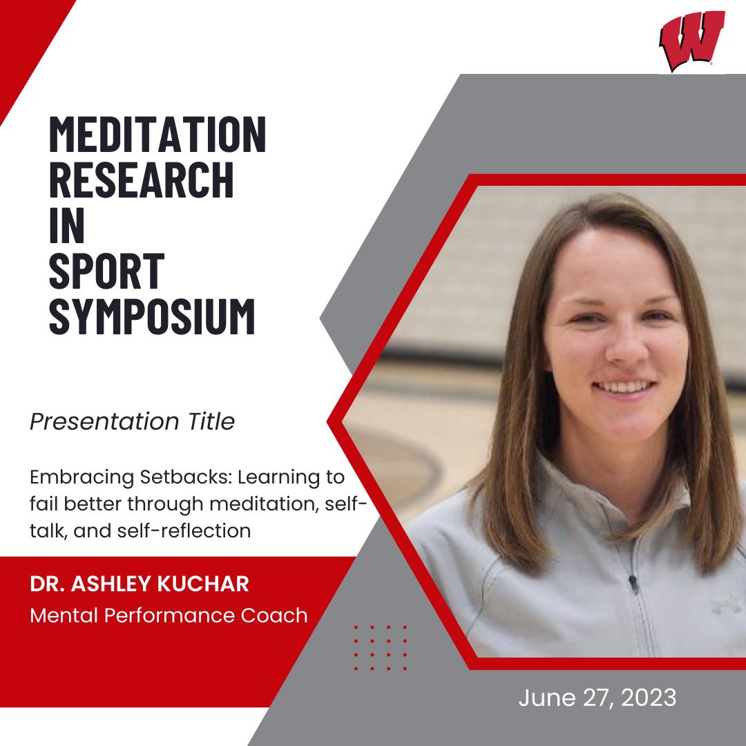 Chad McGehee (@mcgeheechad) on Twitter photo Today is the last day to register for the MEDITATION RESEARCH IN SPORT SYMPOSIUM!
Looking forward to learning from <a href="/Ashley_Kuchar/">Ashley Kuchar, PhD</a> on June 27th!
🔗 for more info & registration in comments.
#meditation
#mindfulness
#mentalflex
#onwisconsin Today is the last day to register for the MEDITATION RESEARCH IN SPORT SYMPOSIUM!
Looking forward to learning from <a href="/Ashley_Kuchar/">Ashley Kuchar, PhD</a> on June 27th!
🔗 for more info & registration in comments.
#meditation
#mindfulness
#mentalflex
#onwisconsin
