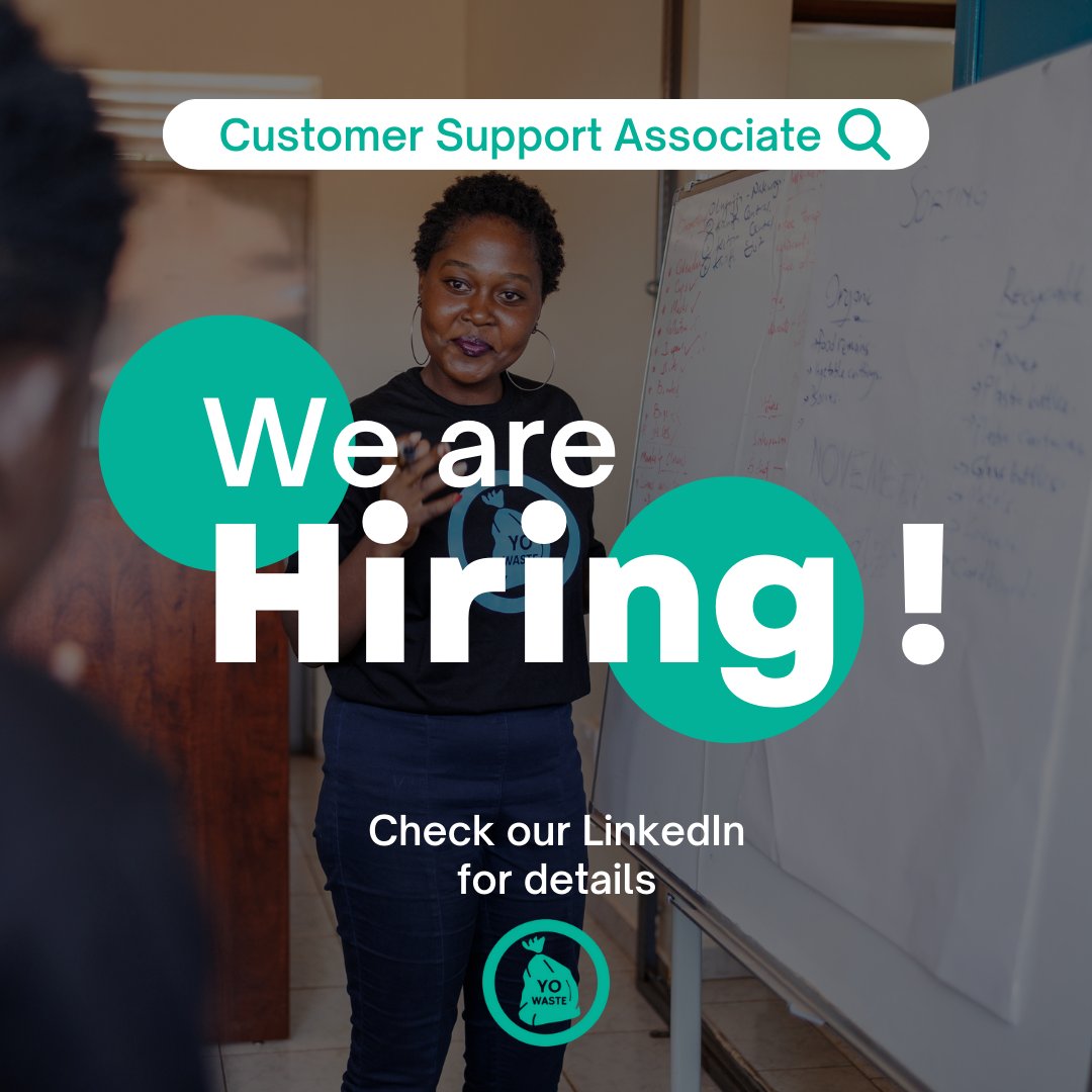 #WeAreHiring: Join the Yo-Waste Team as our Customer Support Associate! 🎯

If you're a pro at turning frowns upside down 🙃 and have a knack for solving problems, this is the role for you!

#JoinTheFamily #NowHiring #CustomerSupportRockstar