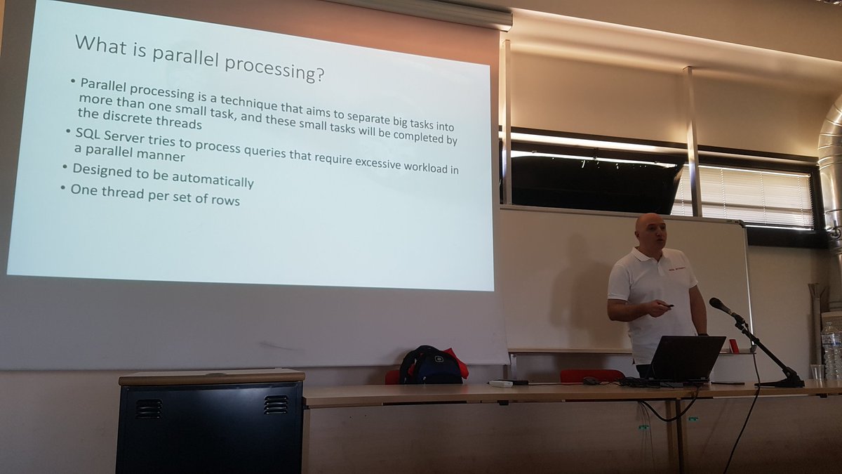 AlexMortola's tweet photo. @segovoni at #sqlstart2023 speaking about Degree of parallelism feedback in #sqlserver2022 https://t.co/eqjKMgHXkd
