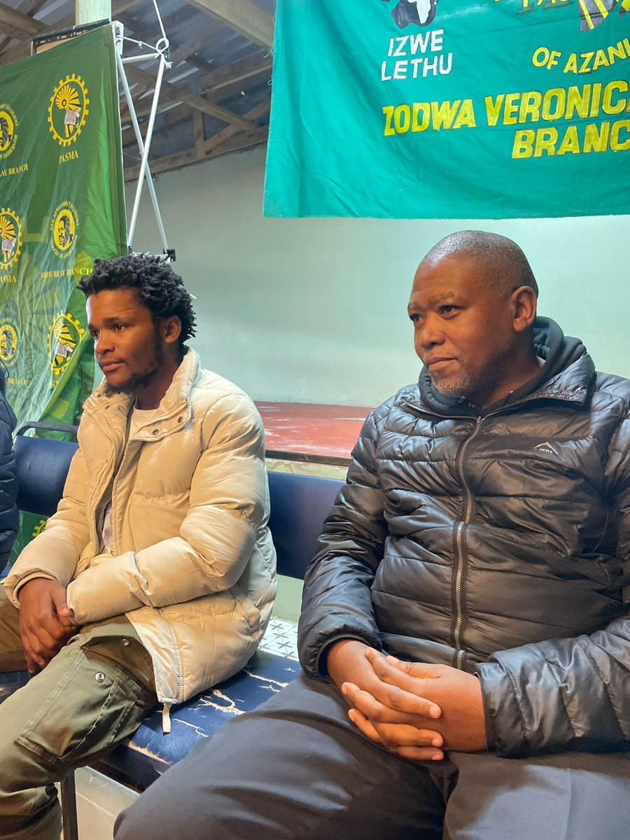 National CHAIRPERSON, Sibusiso Xaba, with PASMA President, Aphelele Buku at the <a href="/MyPAConline/">Pan Africanist Congress of Azania (PAC)</a> June 16 commemoration event in Cape Town.
#June16
#PAC2024