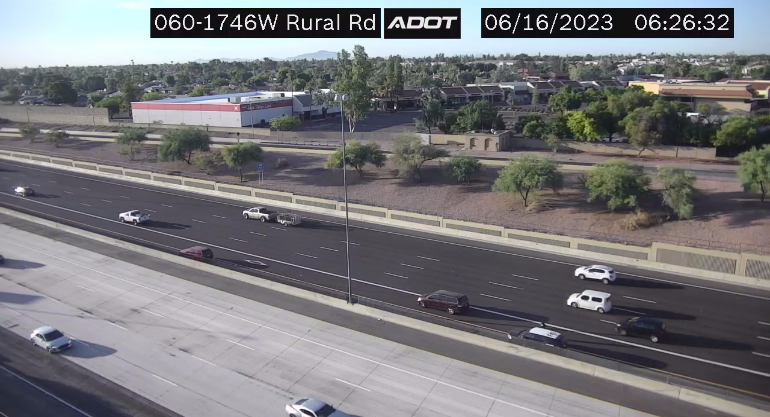 NicJMoon's tweet photo. ArizonaDOT: US 60 eastbound after Rural: A crash is blocking the HOV lane.

#phxtraffic https://t.co/lq4Nba5hE1