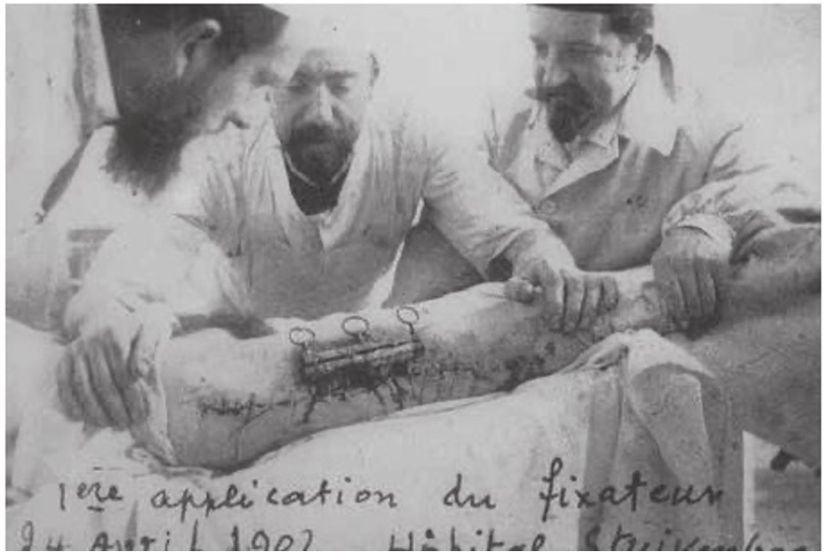 History Friday: The external fixator was invented by Lambotte in 1902 & he introduced the term 'osteosynthesis'-fixation of bone. He died aged 90 and on the day of his death, he said to his wife, 'The greatest crime a man can commit against himself & humanity is to be inactive.'