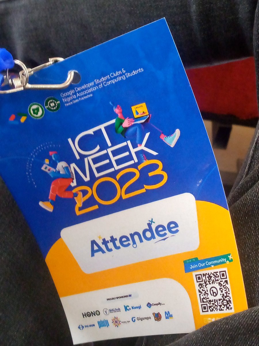 devdammy's tweet photo. Living the tech dream at ICT Week Hackathon! 🌐💻 

#DeveloperStudentClub #ictweek2023 #kwarapoly #gdsckp #GDSCSSA @GDSC_KP https://t.co/uQSGJvjBCd