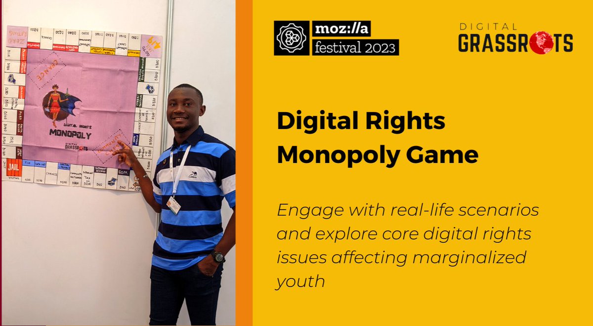 Missed @mozillafestival 2023? No worries! In our latest blog post, we dive into the details of our Digital Rights Monopoly session, moderated by @chrystalbonxo🙌. 

Learn how we try to change the landscape of digital literacy with our innovative game🎲: digitalgrassroots.org/blog/digital-g…