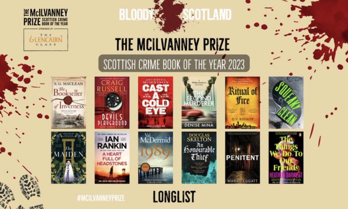 Delighted/amazed my new historical thriller #RitualOfFire is longlisted for the @BloodyScotland McIlvanney Prize, and in such distinguished company! Grazie mille to @agentjenny, @al_saunders & everyone @panmacmillan!