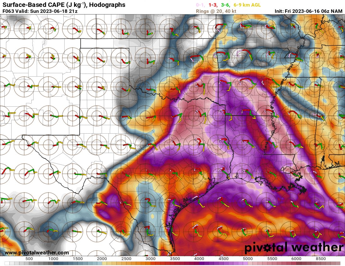 NAM is so weenie but holy crap this is an insane model run. *NOT A FORECAST* #arwx #txwx #lawx