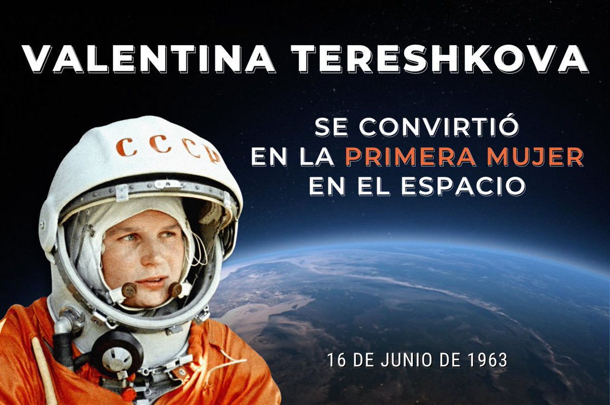 👩‍🚀 #TalDíaComoHoy en 1963, hace justamente 6️⃣0️⃣ años, la ciudadana de nuestro país, Valentina Tereshkova, realizó su histórica misión a bordo de la nave Vostok-6, convirtiéndose en la primera mujer en viajar al espacio exterior.

Sepa más 👉 t.me/MAERusia/2415