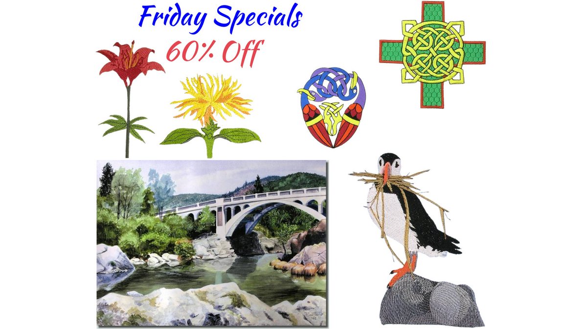 BFC_Creations's tweet image. FRIDAY SPECIALS! 60% OFF!
60% OFF! over 20 ITEMS
UNTIL 6 AM TUESDAY

bfc-creations.com/bargain-corner…

#bfccreations #embroiderydesigns #machineembroidery #machineembroiderydesigns
