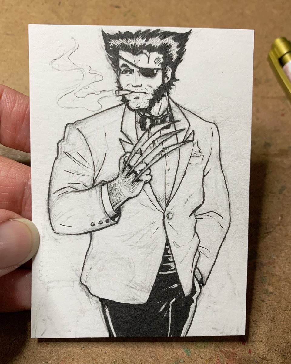 elisamakesart's tweet photo. Monster boyfriend commission!
#patchwolverine #sketchcard #Wolverine https://t.co/3xSRo9PpPB