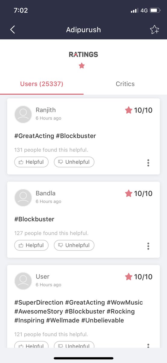 iWanderluster's tweet photo. #BookMyShow if you are putting fake reviews at least make an attempt for them to look genuine ! Adipurush - Same hashtags, same reviews - different accounts 🤣 https://t.co/vbbCkE2MEn
