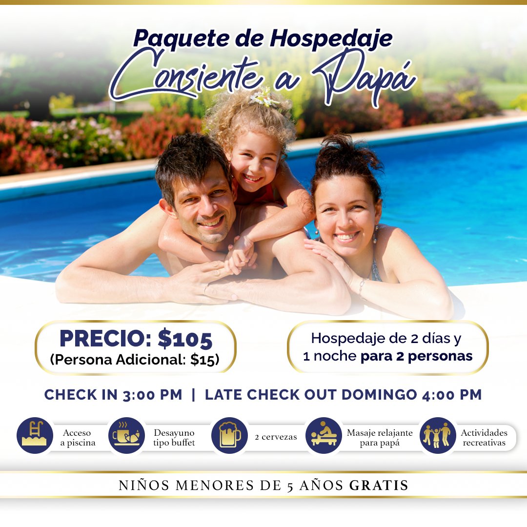 Planes de Fin de Semana... ¡Aún estás a tiempo! 

Trae a papá y brindale la oportunidad de consentirlo como merece 🤩