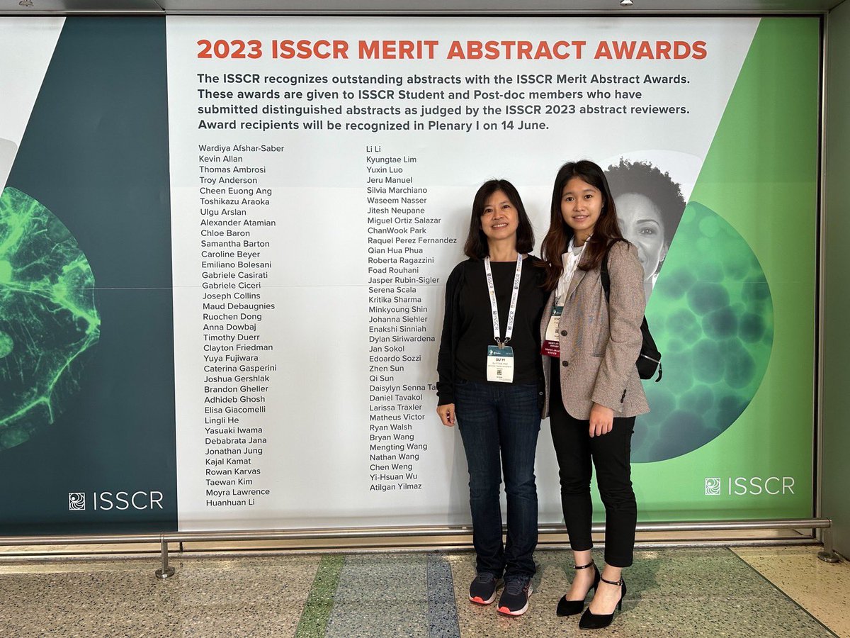 Congrats to my PhD student Yi-Hsuan Wu for receiving #ISSCR2023 travel and Merit awards. Thanks <a href="/ISSCR/">ISSCR</a> !