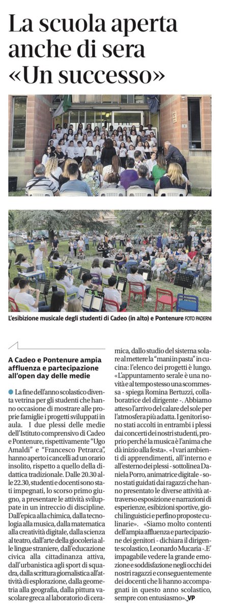Scuola aperta anche di sera! #Openday ricco di emozioni e soddisfazioni a #iccadeoponte