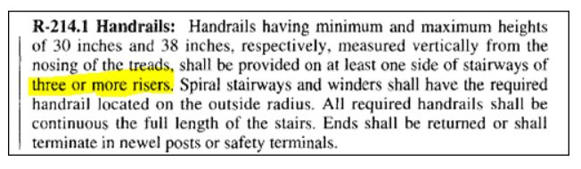 PLRBbldgcodes's tweet photo. Slip-and-Fall Off Exterior Stairway
A visitor falls leaving the insured’s Indiana home. Does residential #buildingcode require railings on an exterior stairway? https://t.co/JLbNzcpiy2 https://t.co/rdZ0WehUEQ