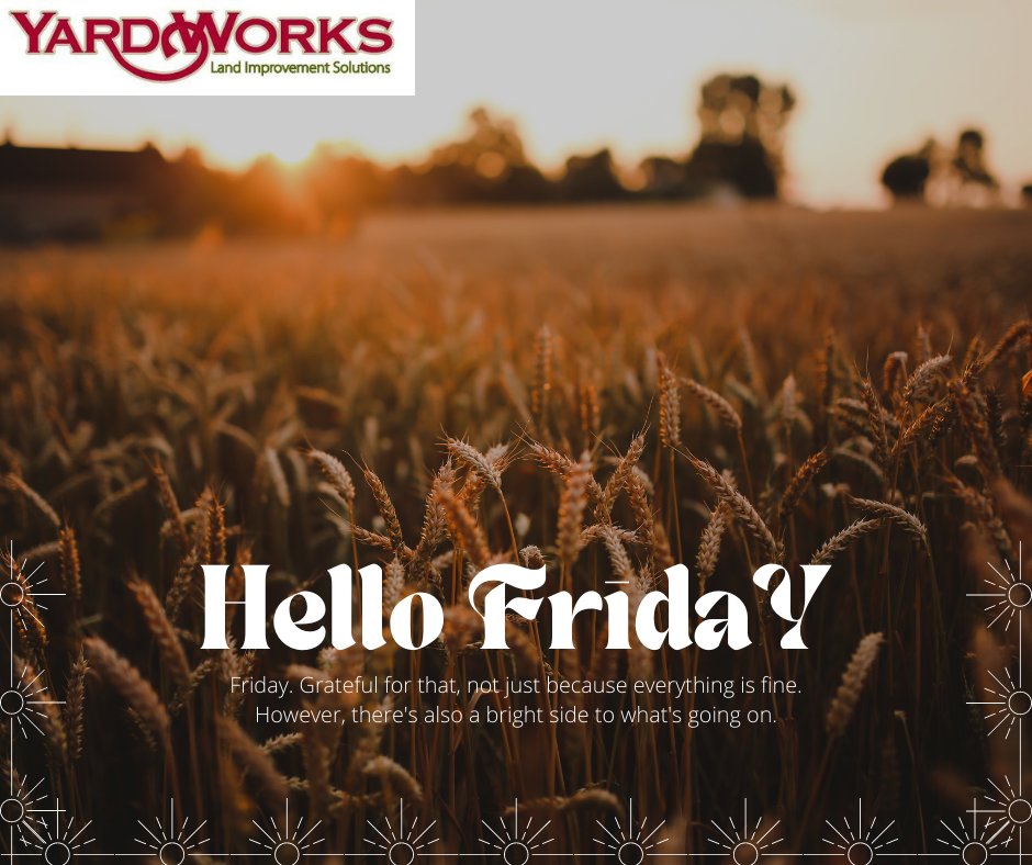 Happy Friday, 
Take time to enjoy the little things. Sit back and take it all in. These days so many of us are running around trying to get to everything all the time and you miss what's around you. We hope you all have a great Friday. #friday#yardworks#sand#soil#stone#community