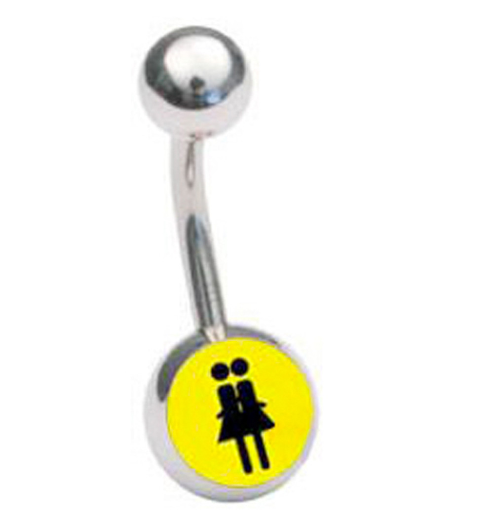 Stand2bProud's tweet photo. Yellow Double Girl Lesbian Pride Logo Navel / Belly Ring (Lesbian Pride Jewelry for Body) from https://t.co/zFMcprCilW https://t.co/HLyqgTdpsk