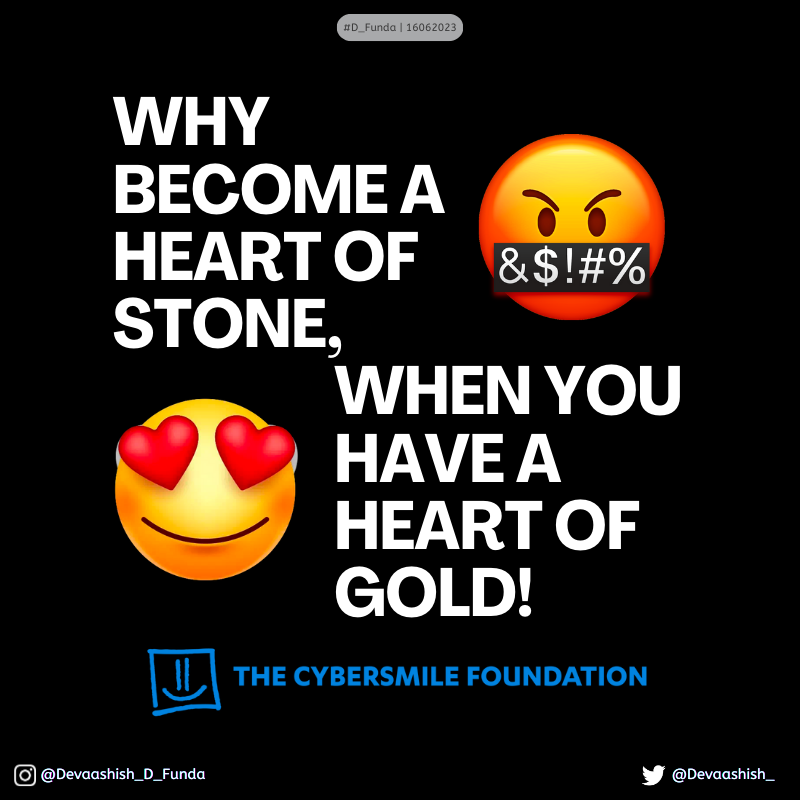 OMB brief: Create posters to raise awareness of the power that words can have when interacting online for #STOPCYBERBULLYINGDAY with @CybersmileHQ!
🕵️
🛑
3/n🧵| #D_Funda
Hearts of gold win over all hearts of stone!
🛑
🕵️
#onlinesafety #GoodVibes #selflove #digitalcitizenship
