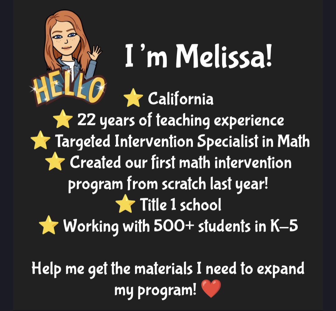 MelissaKumanski's tweet photo. Did you know that a classroom registry gives donors the option to contribute any amount to a more expensive, much needed classroom item!? 😍👍

Can you help us get these #CountingCollection items with a RT or contribution of any amount? Every $1 counts!

https://t.co/J4FL9vQMsg https://t.co/4gKl0p1pAf
