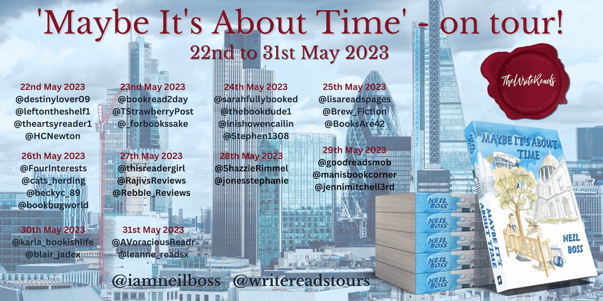 The Friday Featured Spotlight has ALL the posts from @The_WriteReads #BlogTour of #MaybeItsAboutTime by @iamneilboss. Go check them out! #satire #fiction bit.ly/440HN9W